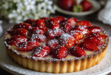 Strawberry Tart with Custard