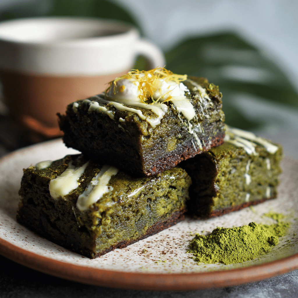 White Chocolate Matcha Brownies – My Cozy Green Tea Brownies with Sweet White Chocolate