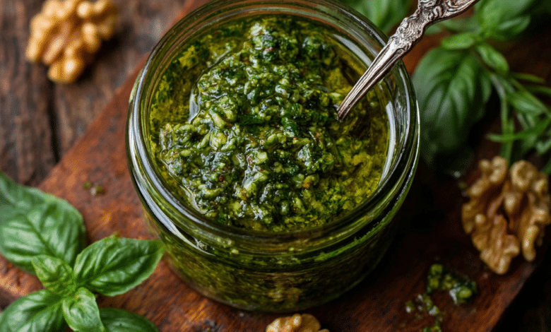 Basil and Walnut Pesto