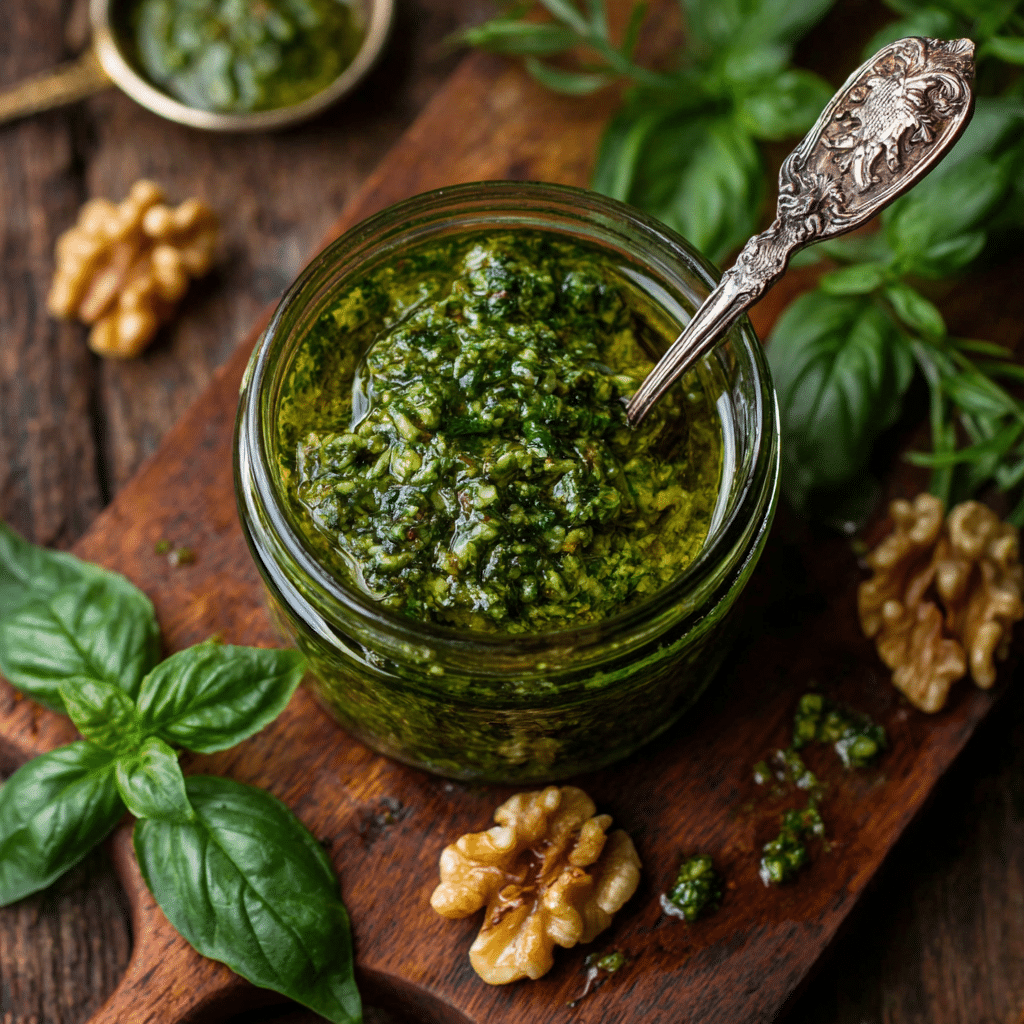 Basil and Walnut Pesto – Fresh, Fragrant, and Full of Summer Love