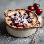 Cherry Clafoutis with Cream