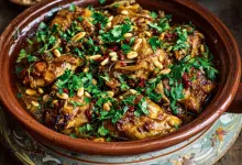 Chicken Tagine with Pine Nuts