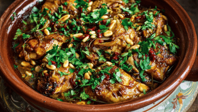 Chicken Tagine with Pine Nuts