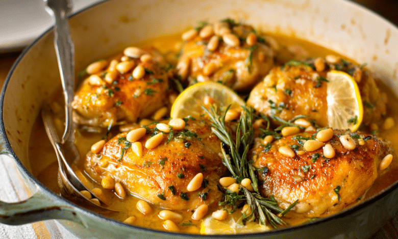 Chicken with Lemon and Pine Nuts
