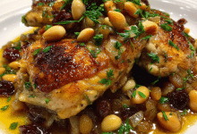 Chicken with Pine Nuts and Raisins