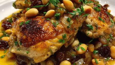 Chicken with Pine Nuts and Raisins