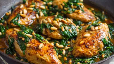 Chicken with Spinach and Pine Nuts