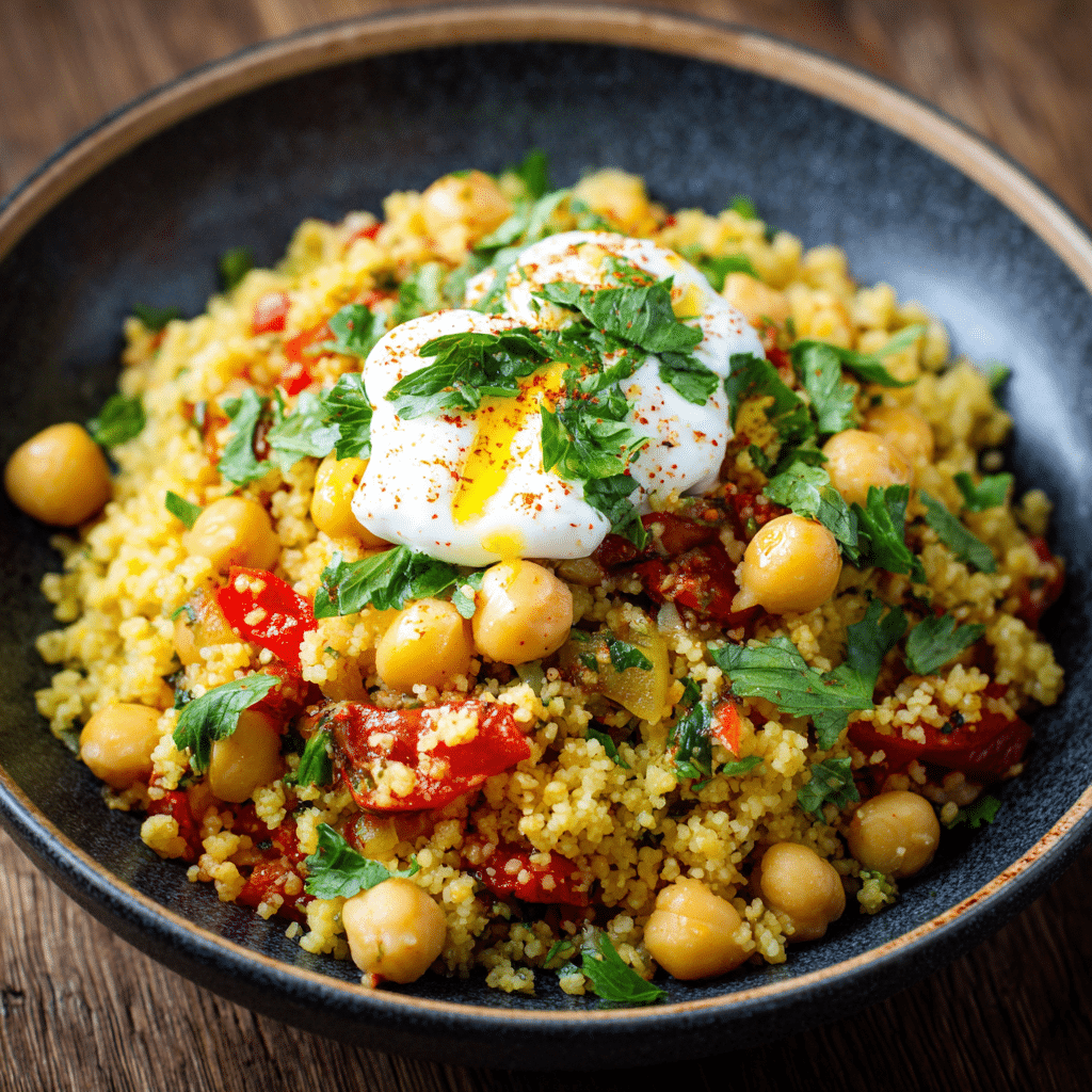 Couscous with Chickpeas – A Warm, Comforting Bowl of Mediterranean Sunshine