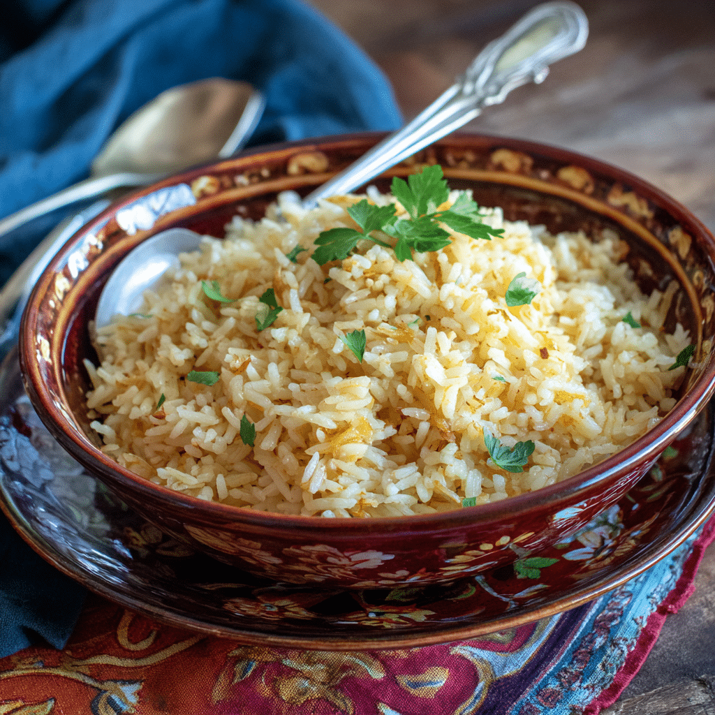 Easy Rice Pilaf – The Simple, Fragrant Comfort I Learned in My Grandmother’s Kitchen