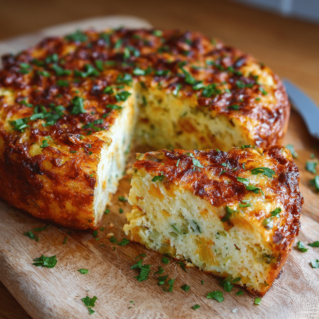 Easy Savory Cake Recipe – My Soft, Flavorful Slice of Home
