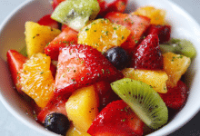 Fruit Salad with Honey Lime Dressing