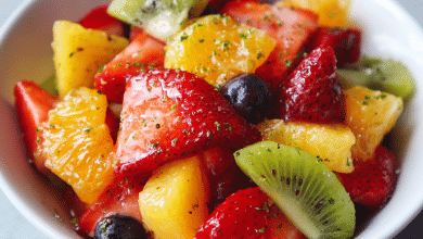 Fruit Salad with Honey Lime Dressing
