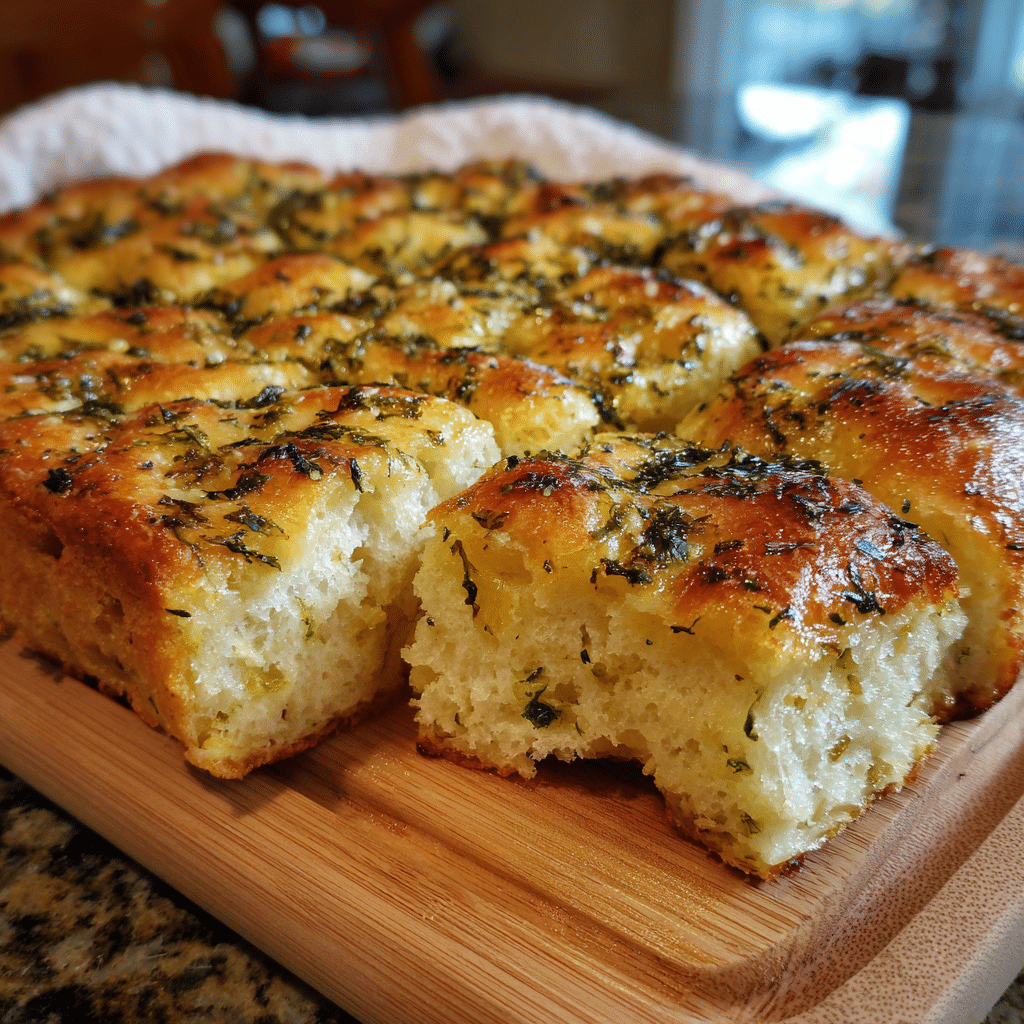 Garlic Focaccia Bread – Golden, Fluffy & Filled with Mediterranean Love