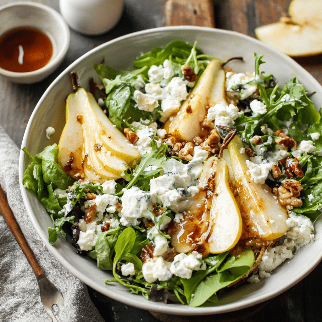 Goat Cheese and Pear Salad – A Fresh, Sweet & Creamy Bowl of Comfort