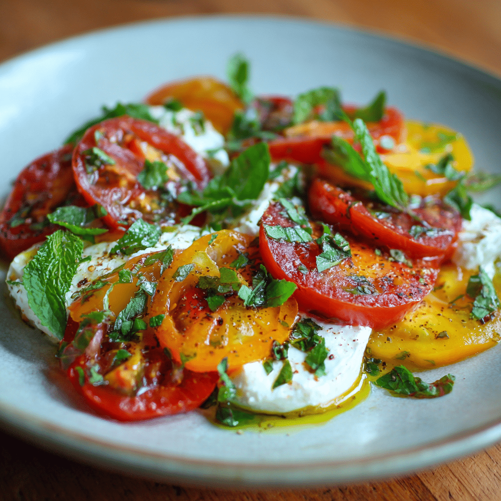 Goat Cheese and Tomato Salad – A Fresh, Creamy Bite of Sunshine