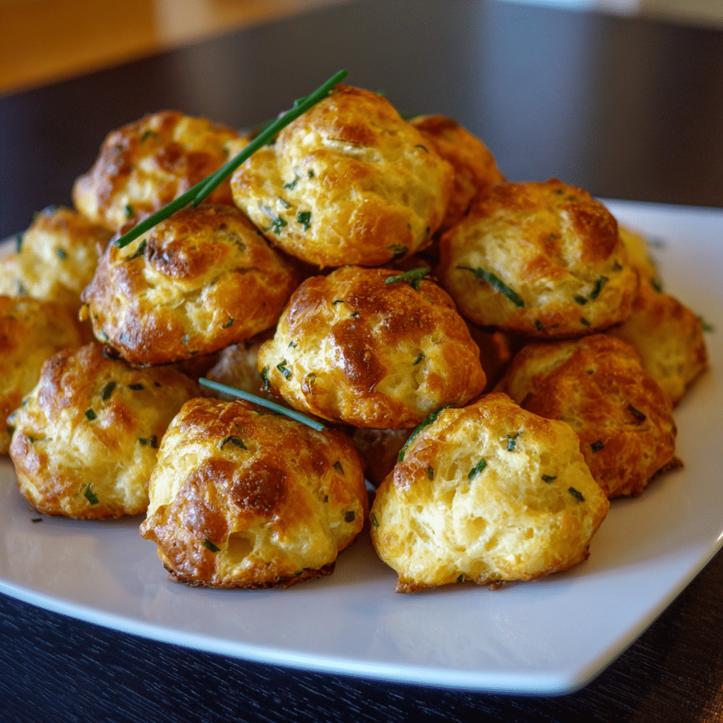 Gougères with Chives – Golden Little Clouds from My Oven