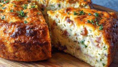 Ham and Cheese Savory Cake