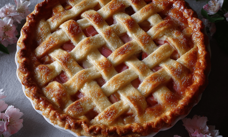 Homemade Rhubarb Pie