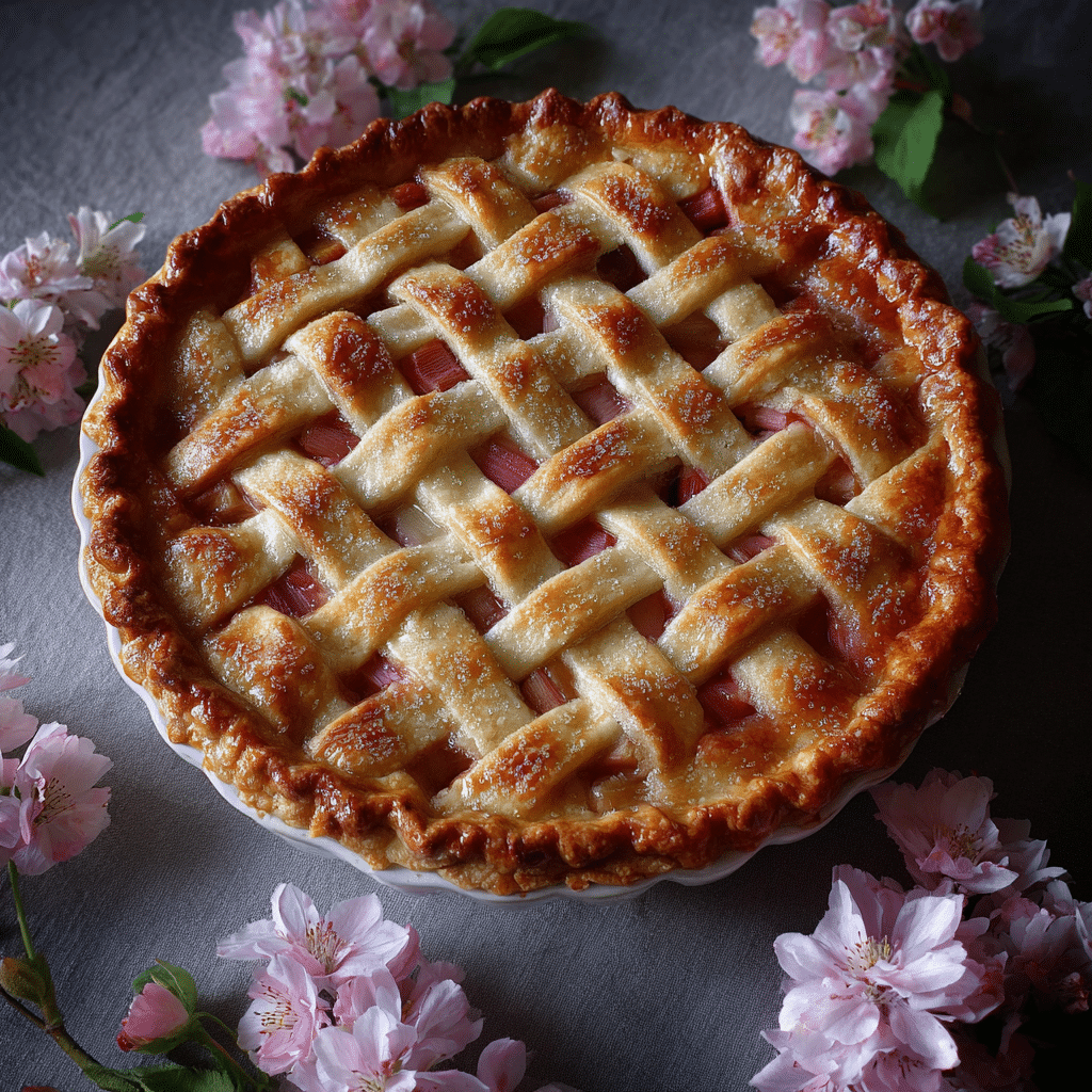 Homemade Rhubarb Pie – Sweet-Tart Memories from My Kitchen 🥧🌸