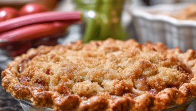 Homemade Rhubarb Pie Dessert
