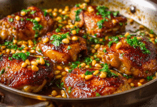 Honey Chicken with Pine Nuts