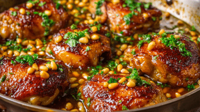 Honey Chicken with Pine Nuts