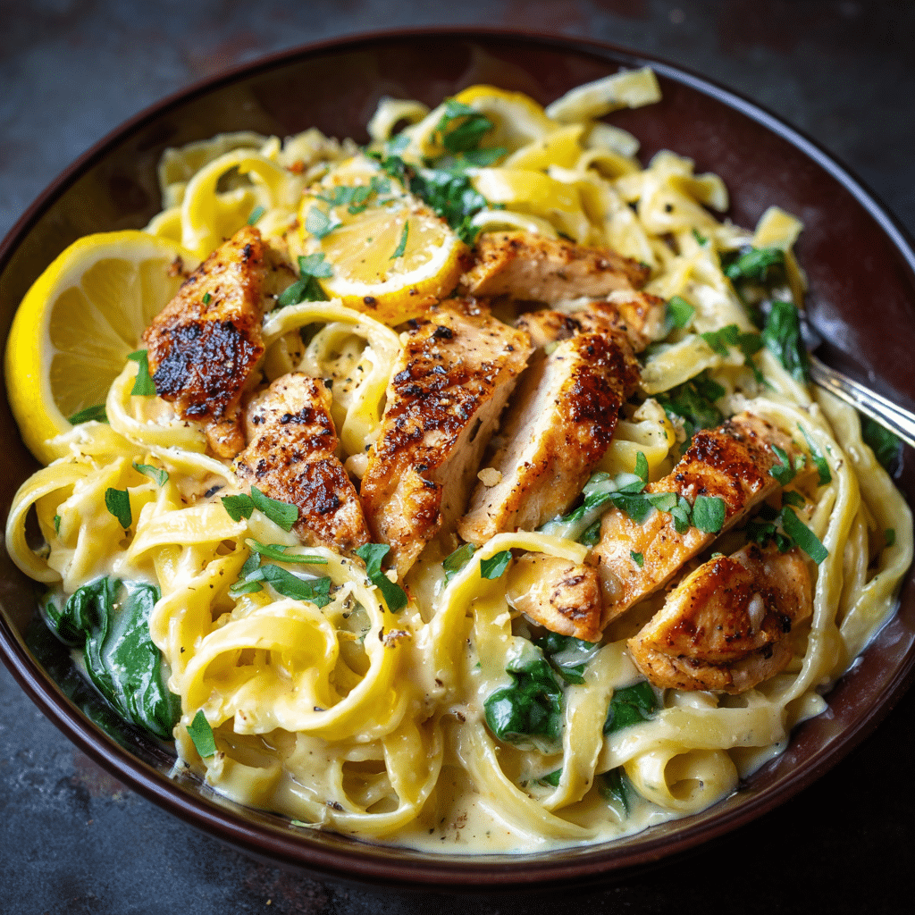 Lemon Pasta with Chicken – Bright, Creamy & Full of Sunshine Flavor