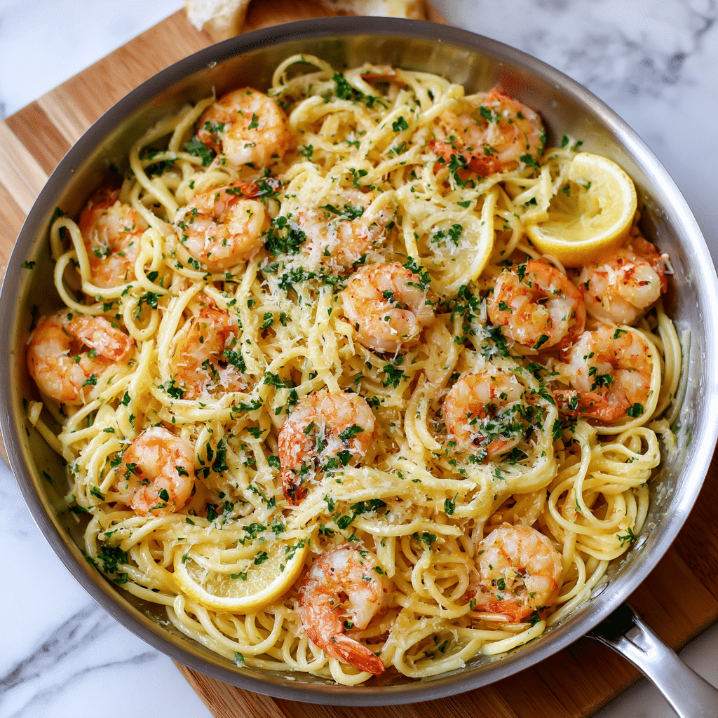 Lemon Pasta with Shrimp – Bright, Creamy & Full of Mediterranean Sunshine