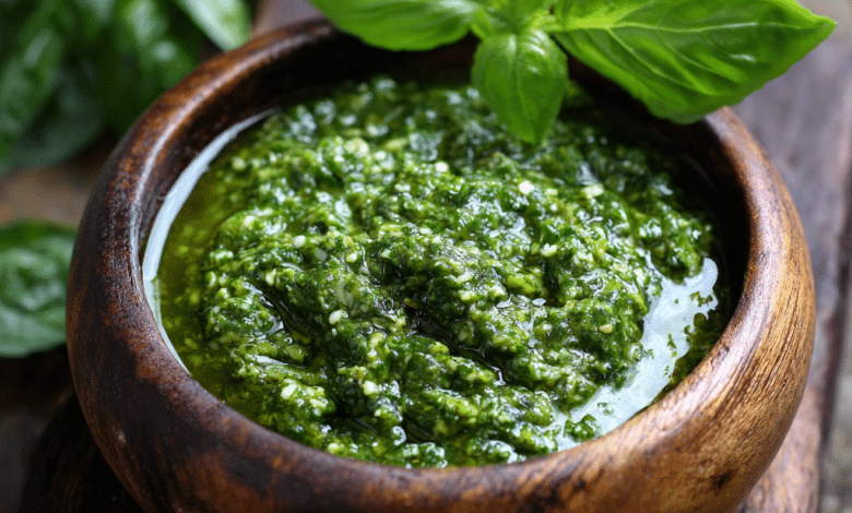 Low-Fat Basil Pesto