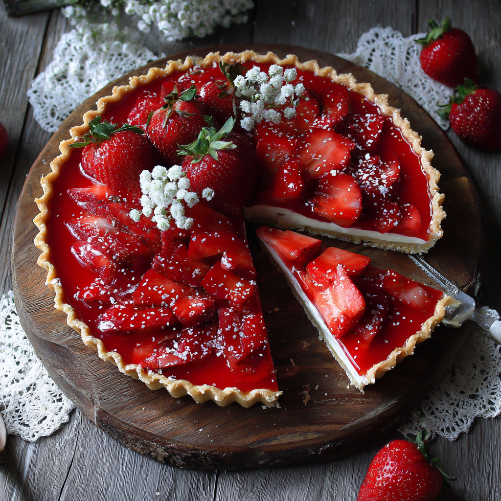 No-Bake Strawberry Tart – Sweet, Fresh & Made with Love