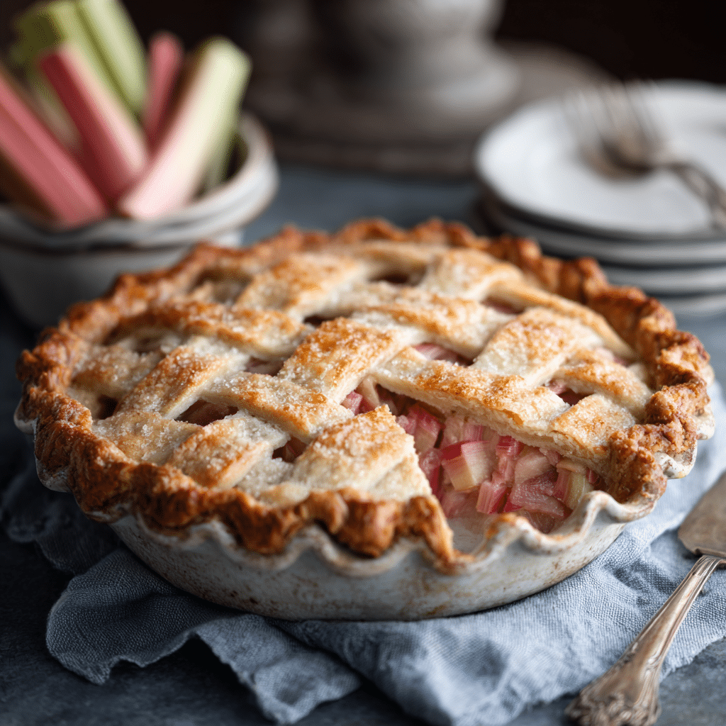 Old Fashioned Rhubarb Pie – Tangy, Sweet, and Full of Tradition