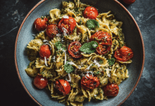Pesto Pasta with Cherry Tomatoes