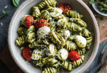 Pesto Pasta with Mozzarella