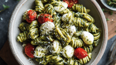Pesto Pasta with Mozzarella