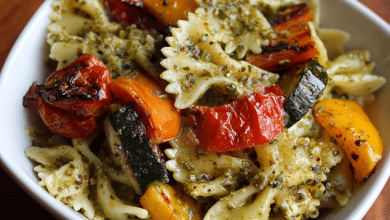 Pesto Pasta with Roasted Vegetables