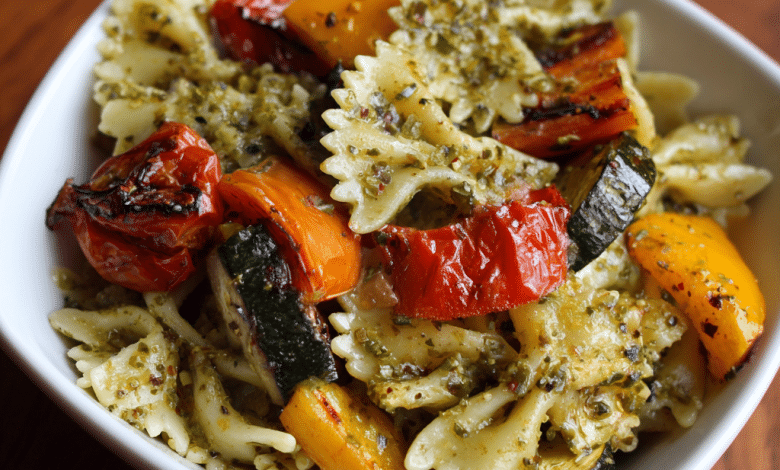 Pesto Pasta with Roasted Vegetables