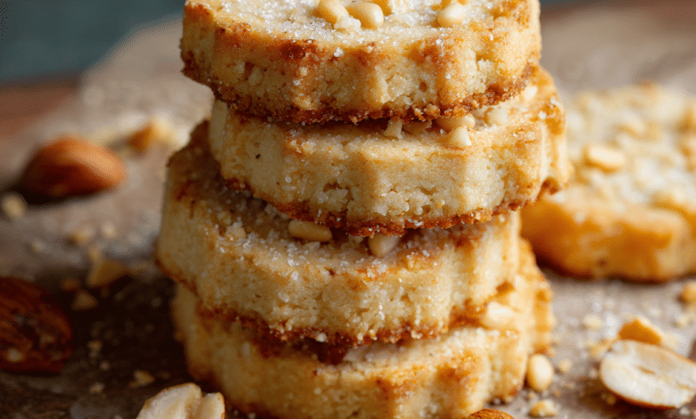 Pine Nut Shortbread Cookies