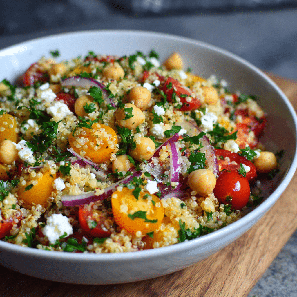 Quinoa Salad with Chickpeas – A Fresh Bowl of Comfort and Sunshine