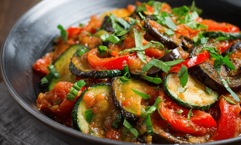 Ratatouille with Zucchini and Eggplant