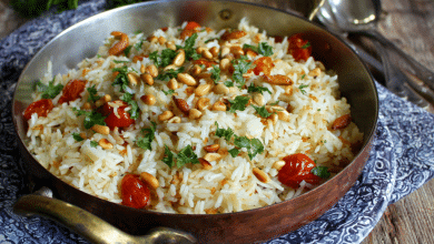 Rice Pilaf with Pine Nuts