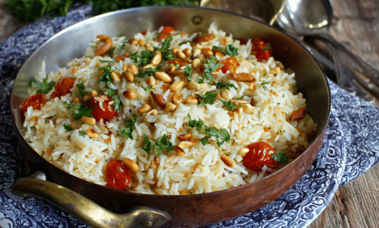 Rice Pilaf with Pine Nuts