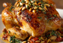 Roasted Chicken with Pine Nuts