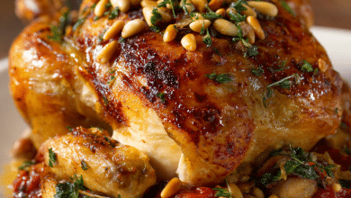 Roasted Chicken with Pine Nuts