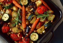 Roasted Vegetables with Pine Nuts