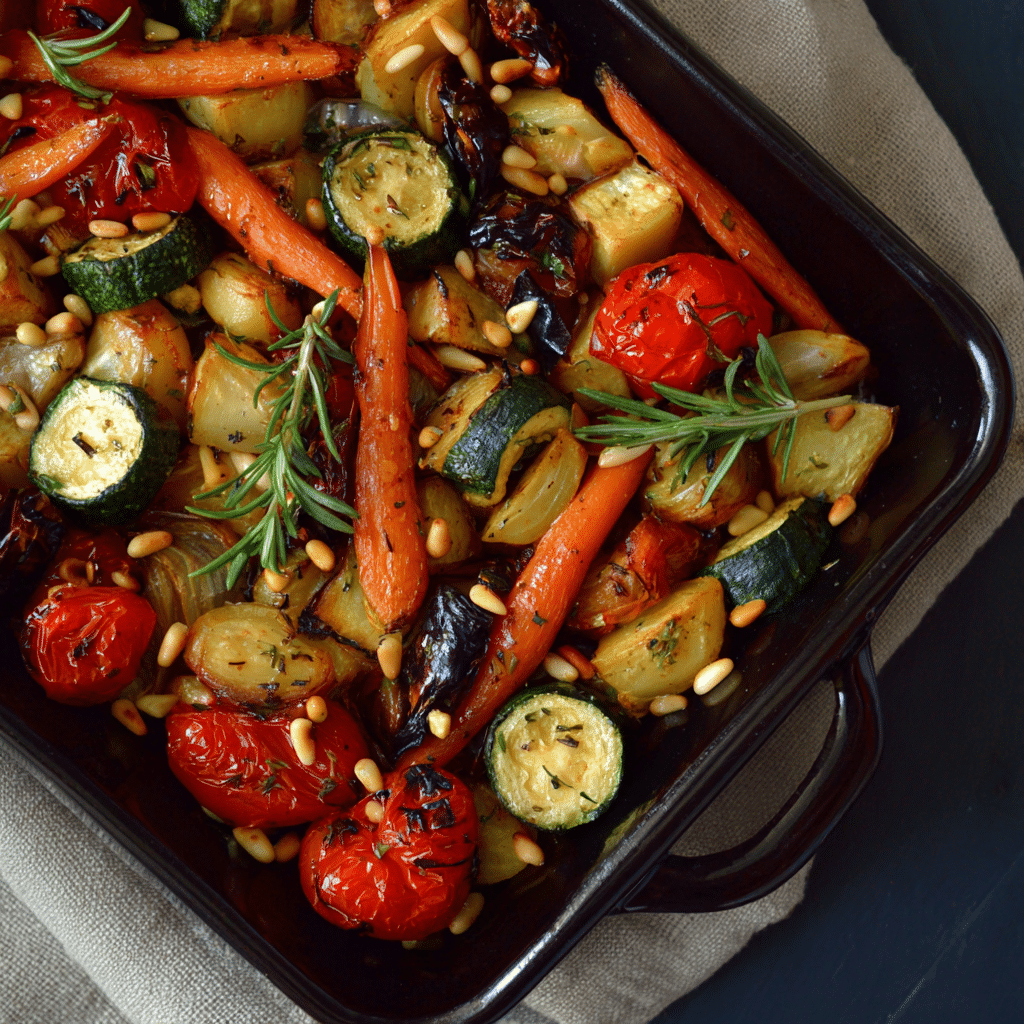 Roasted Vegetables with Pine Nuts – A Warm Hug from My Kitchen