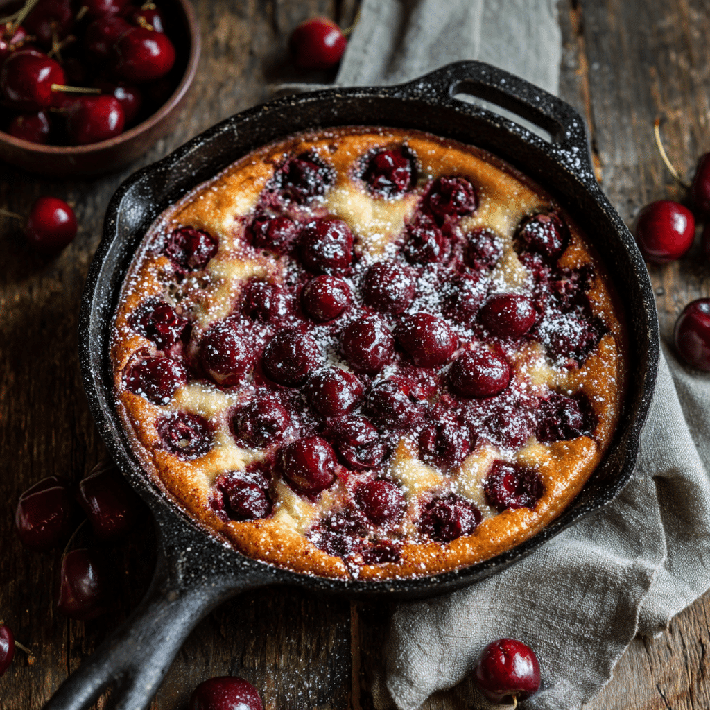 Rustic Cherry Clafoutis – The Sweet French Dessert That Feels Like a Hug