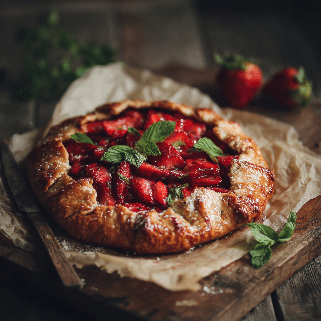 Rustic Strawberry Galette – Sweet, Juicy & Wrapped in Love