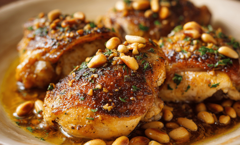 Simple Chicken with Pine Nuts