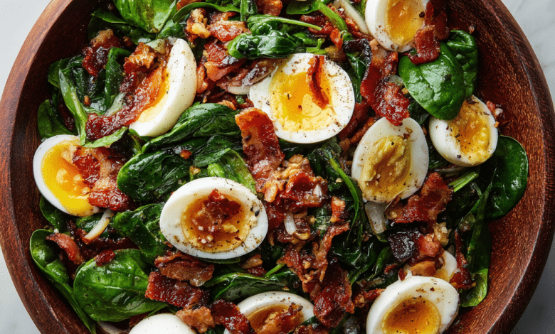Spinach Salad with Bacon 🥓🥗