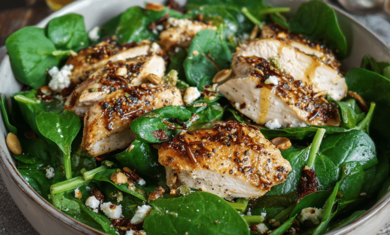 Spinach Salad with Chicken